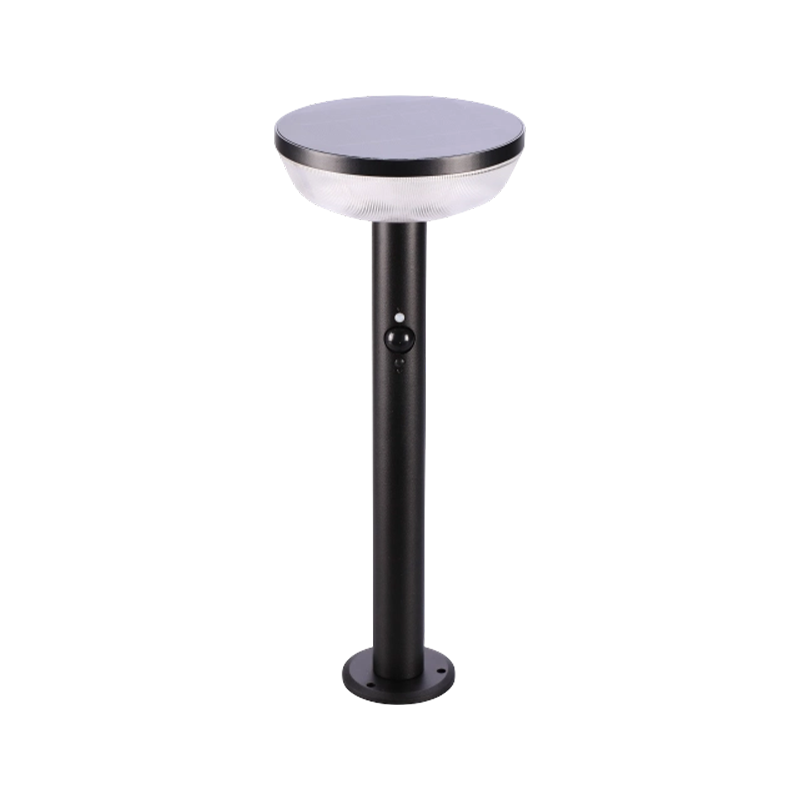 Round Disc Head Solar Bollard Light with Colourful Ambient LEDs