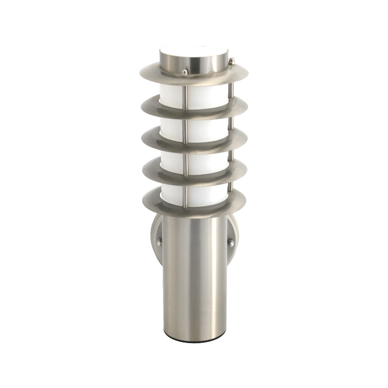 Louvered Ring Stainless Steel E27 Garden Wall Light