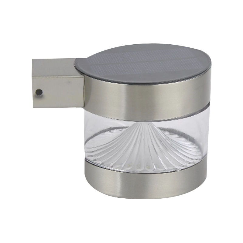 Prismatic Lens Round Solar Wall Light with Powder Coated Finish