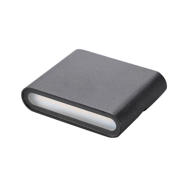 Rounded Slim LED Garden Wall Light with Linear Light Band Rounded Slim LED Garden Wall Light with Linear Light Band