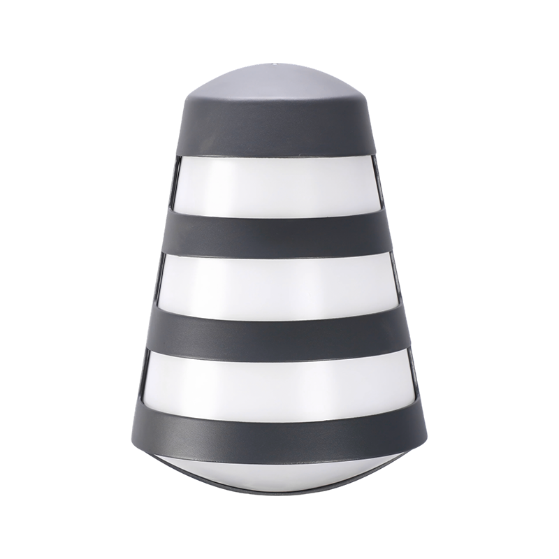 Striped Cone LED Garden Wall Light Striped Cone LED Garden Wall Light